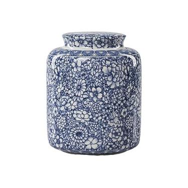 Imagem de Lata de chá Vasilhas de armazenamento doméstico requintadas Vasilhas de chá de cozinha Vasilhas de açúcar Grandes vasilhas de vedação de cerâmica Vasilhas vazias Caixa de chá