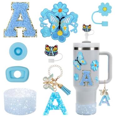 Imagem de Conjunto de acessórios de copo de 15 peças para copo Stanley Cup de 850 g 1,134 g com alça, incluindo capa de canudo de silicone e bota, tampa à prova de derramamento, pingentes Stanley, pingente de