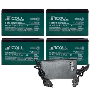 Imagem de  Bateria de para Bicicleta Elétrica Kit com 4 Ciclo Profundo 12V 15Ah 