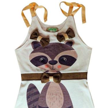 Imagem de Vestido Ummi Infantil Raposinha off white, 1 a 2 anos