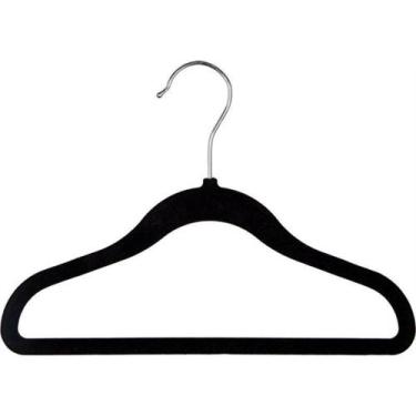 Imagem de Cabide de Veludo Infantil -  Preto - 10 unidades - RMR Prime