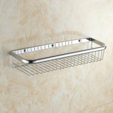 Imagem de Conjunto de ferragens cromadas para banheiro - Ganchos para toalhas de parede - Aço inoxidável, Cesto para banheiro