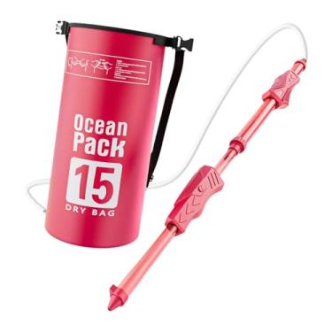 Imagem de KiBcsLic Mochila de Brinquedo para Imersão em água, Brinquedo de Pulverização para Clima Quente para Crianças, Jogo de Piscina de Verão, 15L, Grande Capacidade, Rosa
