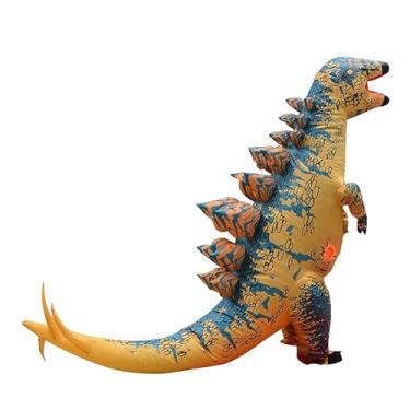 Imagem de Fantasia de dinossauro inflável adulto divertido macacão para Halloween, Natal, desfile, festa em família, vestido chique, Dinossauro