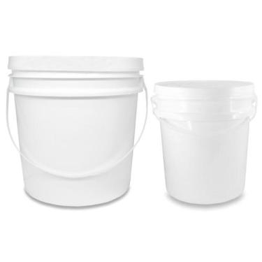 Imagem de Kit Baldes Plásticos 10L e 5L Brancos - 01un - Silcal