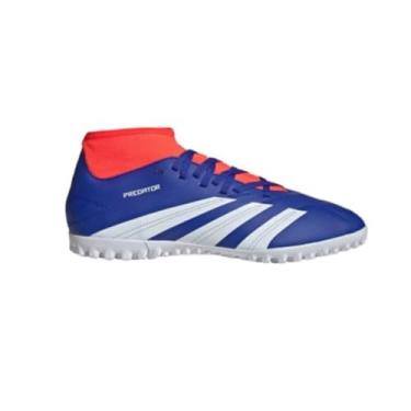 Imagem de Chuteira Adidas Predator Club Sock TF Society (Azul/Vermelho, BR, Adulto, Numérico, 42)