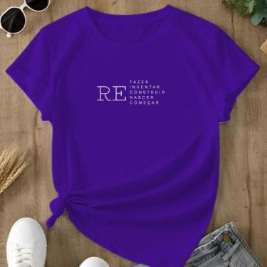 Imagem de Camiseta Refazer estampada Personalizada Fofa Delicada Superação Recom