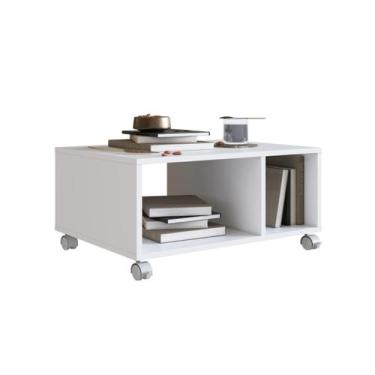 Imagem de Mesa de Centro com Rodízios Brancos B59 Emovell