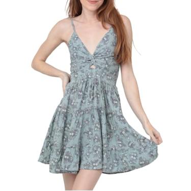 Imagem de Angie Vestido de verão feminino Peekaboo com saia em camadas, Blue Haze, M