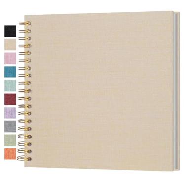 Imagem de Cherrich Álbum De Fotos 25X25 Cm, Capa Linho Para Casamento, Bebê, Família, Formatura, Cachorro, Férias