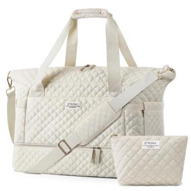 Imagem de Mala de viagem ETRONIK Weekender para mulheres 37L com bolso molhado b