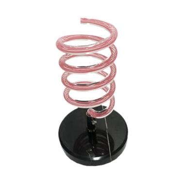 Imagem de KiBcsLic Suporte Espiral para Secadores de Cabelo, Suporte Organizador para Utensílios de Banheiro, Rosa