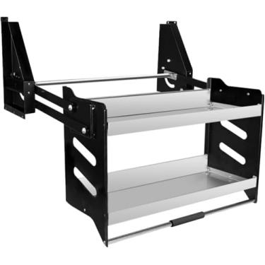 Imagem de Organizador De Armário Removível De 2 Andares, Prateleiras Retráteis Para Armário De Cozinha, Placa Economizadora De Espaço Para Armário Superior De Elevação De, 660x280x530mm