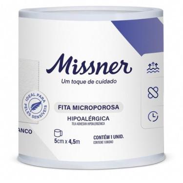 Imagem de Fita Microporosa Hipoalérgica Missner 5 Cm X 4,5 M 1 Unidade