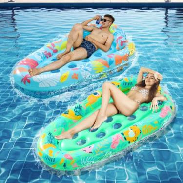 Imagem de Pool Floats LUSARRYWILL, pacote com 2 unidades, para adultos, 72 x 42 