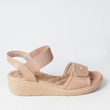 Imagem de Sandália Comfortflex Anabela 2486403 Preto, Bege, Caqui, 6, 38