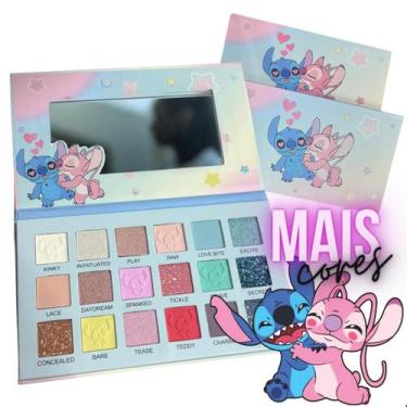 Imagem de Maquiagem Infantil Paleta Sombra Lilo & Stitch Menina Luxo Premium Mak