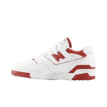 Imagem de New Balance Tênis feminino 550, Branco/vermelho tijolo, 35