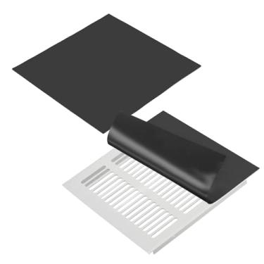 Imagem de PATIKIL Capa de ventilação magnética de 34,8 cm x 34,8 cm, 2 peças de capa de registro de ar de parede de chão bloqueador de ventilação magnética para forno de lareira HVAC RV doméstico, preto