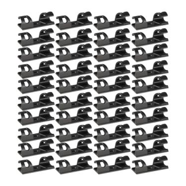 Imagem de BaotyJie 100x Organizador de Cabos Clipes de Cabos Fácil de Instalar Organizador de Práticos Grampos Fixos para Parede de Dormitório, Preto