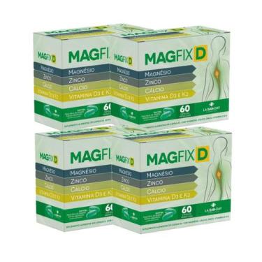 Imagem de Kit 4 Suplemento Magfix D Com 60 Cápsulas - La San-Day