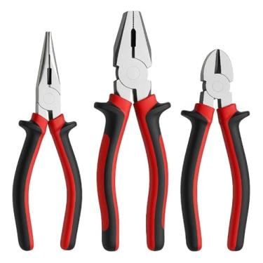 Imagem de Kit de Alicates Essenciais, 3 Peças, Alicate de Bico 6", Alicate de Corte 6", Alicate Universal 8