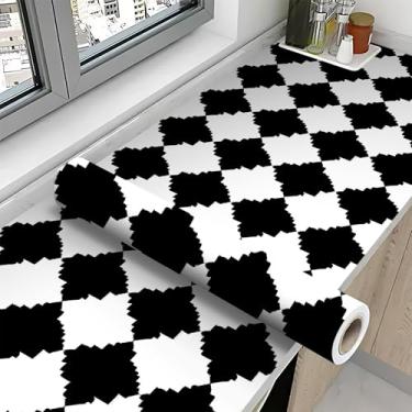 Imagem de NYZE Papel de parede vintage descasque e cole papel de parede autoadesivo moderno papel de parede removível para decoração de armário de quarto 39,3L x 16W