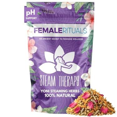 Imagem de FEMALE RITUALS Yoni Herbs for Steaming (60 g) - Vaporizador vaginal natural para desintoxicação e limpeza - Kit de vapor V em casa para suporte menstrual, limpeza, equilíbrio de pH e secura -