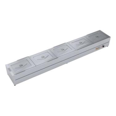 Imagem de Rechaud Self Service Térmico 5 Cubas Aço Inox Ibet, 220V