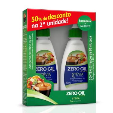 Imagem de Adoçante Líquido Zero Cal Stévia 80ml 2 Unidades