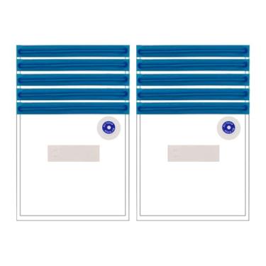 Imagem de AFXGUSD 10 Unidades de Sacos a Vácuo com Zíper, Selador a Vácuo, Sacos de Selagem com Zíper de Camada Dupla, Lanches, Sanduíches, Saco de Frutas para Vegetais, 26x28cm