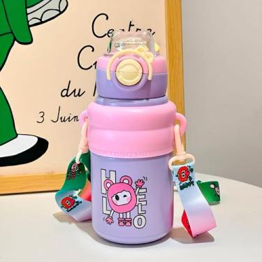 Imagem de Garrafa Infantil Térmica Divertida Inox Resistente Estampa:Hello - Sho