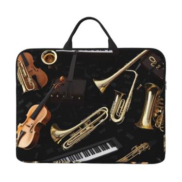 Imagem de Capa para laptop, instrumentos musicais, bolsa para laptop, capa protetora para notebook de 14 polegadas