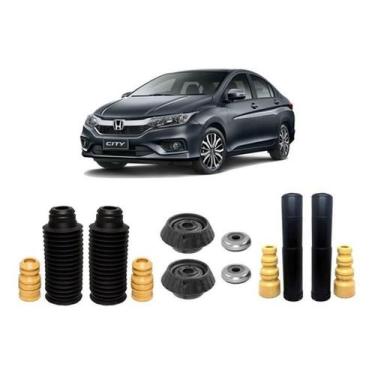 Imagem de Kits Batente Dianteiro Traseiro Honda City 2015 2016 2017 - Qualykits