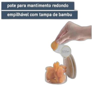 Imagem de Pote Para Mantimento Empilhável Vidro Hermético 500Ml -Wincy