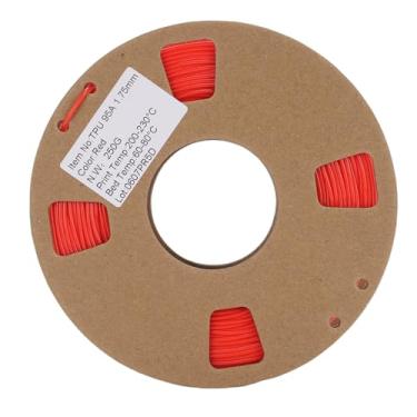 Imagem de Zyyini Filamento da Impressora 3D, 1,75 Mm TPU Filamento Flexível Alta Elasticidade Deformada Mínima Com ± 0,02 Mm de Precisão, para Solas de Sapatos Relógios Bandas de Drones Peças de (Vermelho)