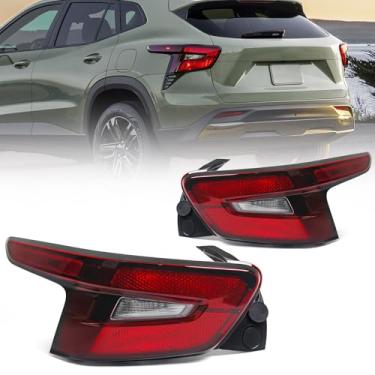 Imagem de VLINCAR Par de montagem de luz traseira compatível com Chevy Trax 2024 2025 Lanterna traseira LED externa lado esquerdo e lado direito do passageiro