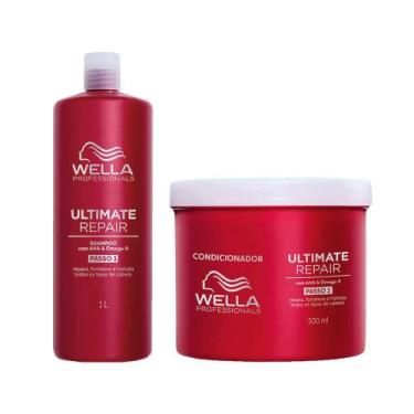 Imagem de Kit Wella Professionals Ultimate Repair - Shampoo 1000ml e Condicionad
