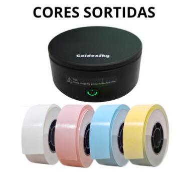 Imagem de Impressora Térmica Etiqueta Colorida Portátil 15mm + 4Rolos de Etiquet