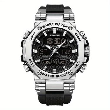 Imagem de Relógio Masculino Display Luminoso Multifuncional Esportivo Pulseira de Silicone
