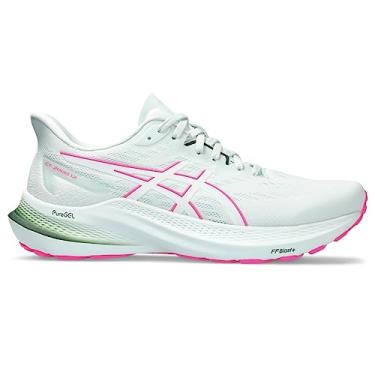 Imagem de ASICS Tênis de corrida feminino GT-2000 12, Aqua/branco puro, 6 Wide