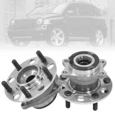 Imagem de Conjunto de rolamento e cubo de roda traseira (2 peças) com ABS – FIT 2007–2017 Jeep Compass Patriot, Dodge Caliber 2007–2008 – Substituir 512333 – Autoround