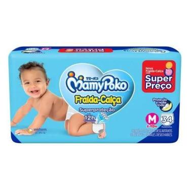 Imagem de Fralda Calça Mamy Poko Superproteção Jumbo M 34 Unidades - MamyPoko