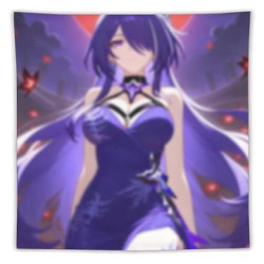 Imagem de LIEGBMEU Sexy Bikini Hot Anime Girl Tapeçaria 152.4 cm x 152.4 cm Interior Exterior Wall Quilt Art Decoração de Tapeçaria Caprichosa, AC062