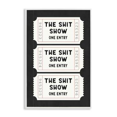 Imagem de Stupell Industries Sh*t Show Bathroom Tickets White Framed Giclee Art Design por Lettered and Lined, 61 x 40 cm