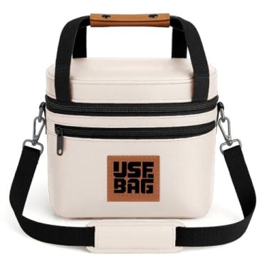 Imagem de Bolsa Térmica Transversal Marmita Lancheira Trabalho Alça Academia (ROSE GOLD)