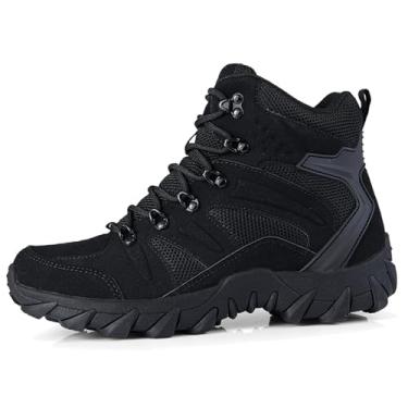 Imagem de Renyqatt Botas Táticas Militares Masculinas, Botas De Combate, 6 Polegadas, Leve, Trabalho, Exército, Zíper Lateral, Motocicleta, Bota Preta 43