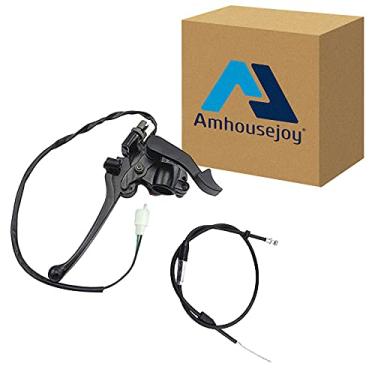 Imagem de Amhousejoy Alavanca de freio do acelerador de polegar com cabo para quadriciclo chinês 50cc -125cc ATV