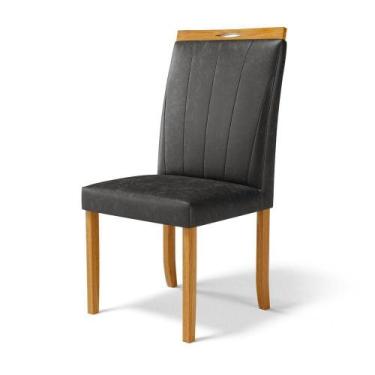 Imagem de Cadeira Aurora Madeira Maciça Estofada Para Mesa De Jantar material si