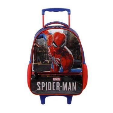 Imagem de Mochila Rodinhas Pequena Spider Man Marvel Xeryus Original, Azul